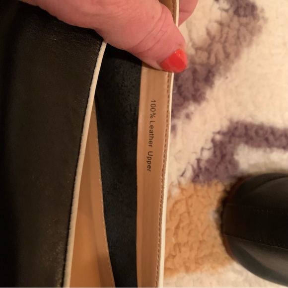 J Crew black and white leather loafer flats EUC - Picture 4 of 5